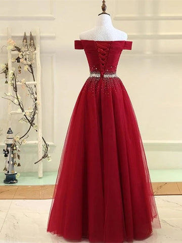 Off Shoulder Sequins Long Prom, Formal,Evening Dresses