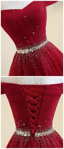 Off Shoulder Sequins Long Prom, Formal,Evening Dresses