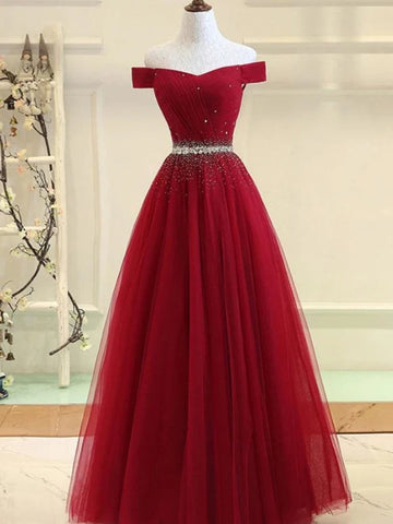 Off Shoulder Sequins Long Prom, Formal,Evening Dresses