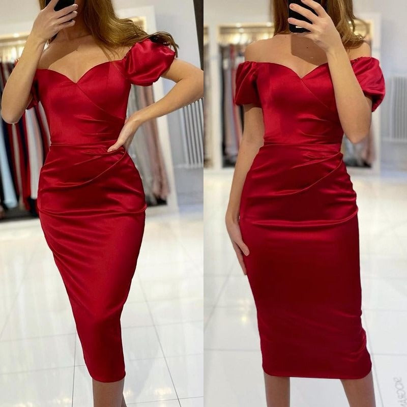 Off-the-Shoulder Short Prom Dress