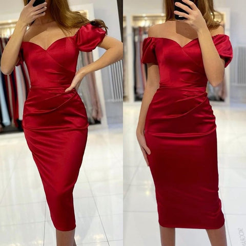 Off-the-Shoulder Short Prom Dress