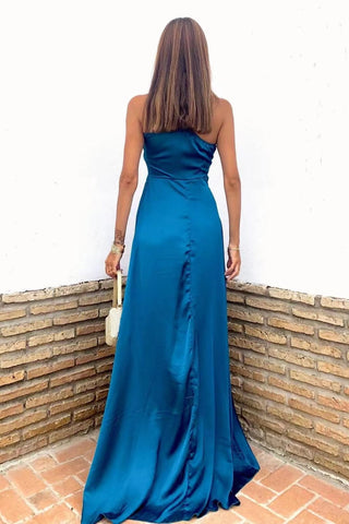 One-Shoulder Prom Dress with a Stylish Slit