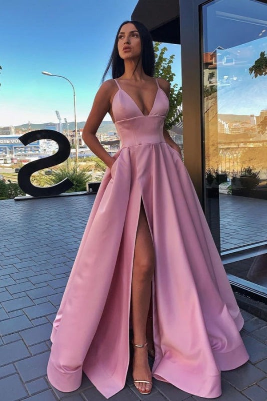 Sweetheart Spaghetti Strap Prom Dress with Split