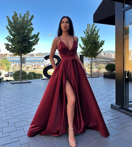 Sweetheart Spaghetti Strap Prom Dress with Split