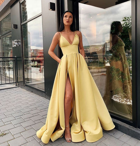 Sweetheart Spaghetti Strap Prom Dress with Split