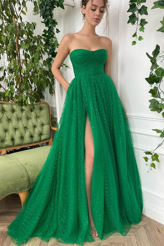 Radiant Tulle Prom Gown with Dazzling Sweetheart Neckline and Elegant Side Split
