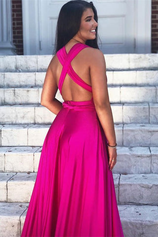 Radiant V-Neck A-Line Prom Gown with Dramatic Split