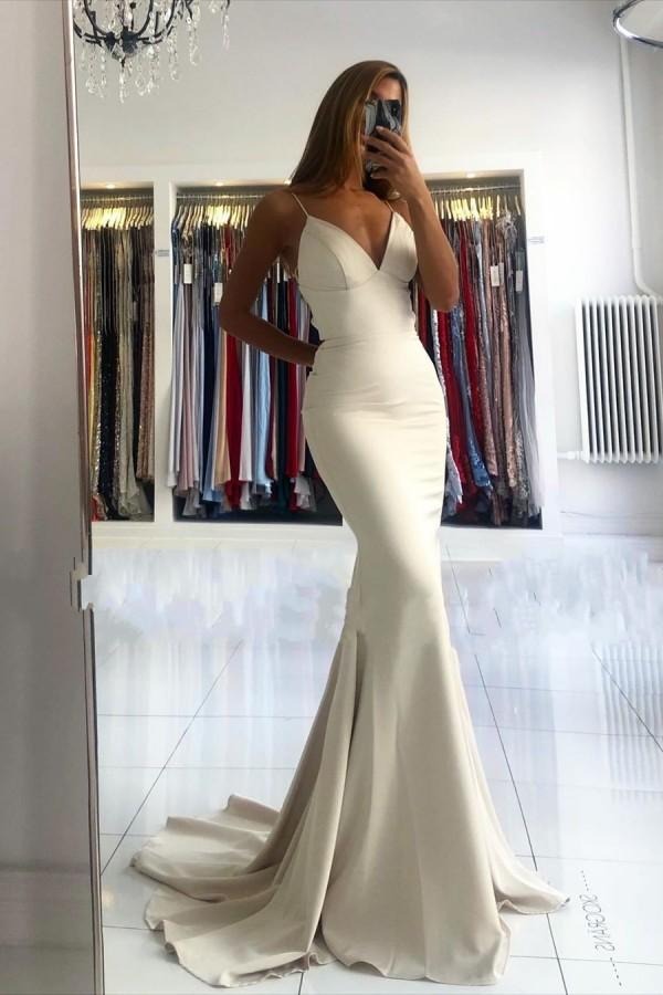 Mermaid Prom Gown with Delicate Spaghetti Straps