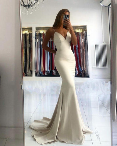 Mermaid Prom Gown with Delicate Spaghetti Straps