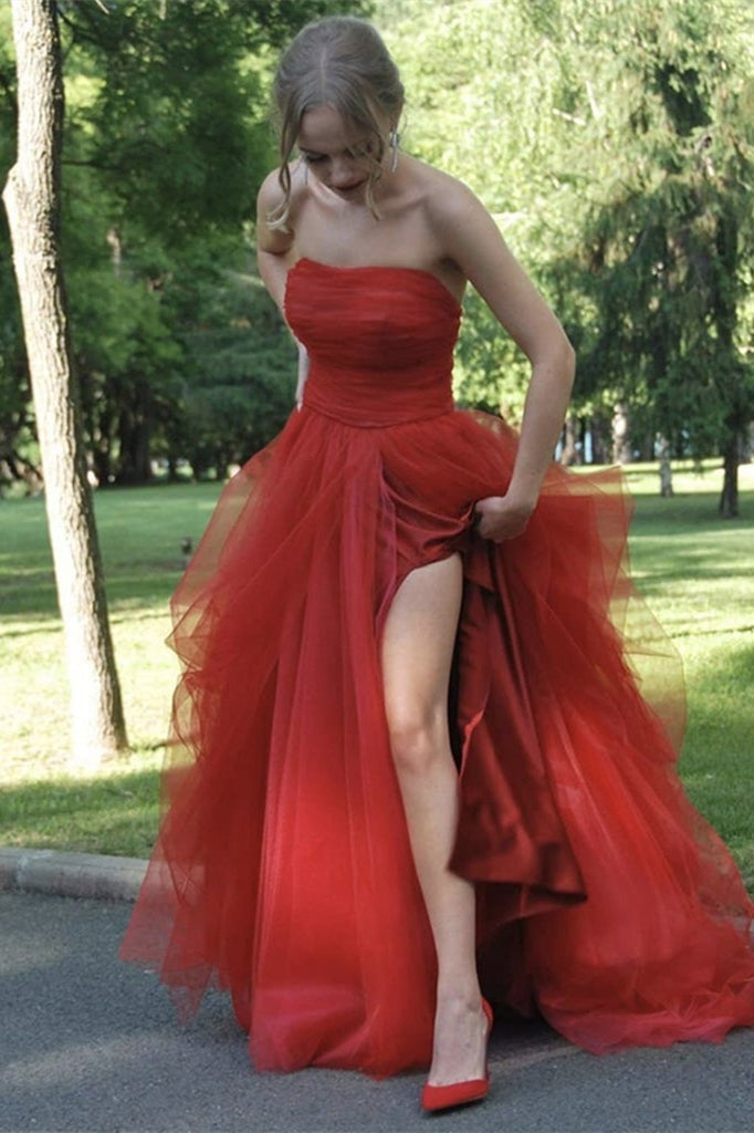 Radiant  Strapless Tulle Ball Gown for Prom Night