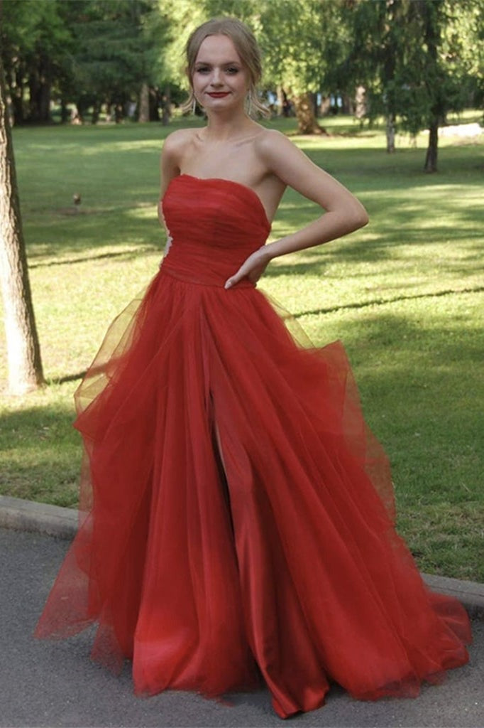 Radiant  Strapless Tulle Ball Gown for Prom Night