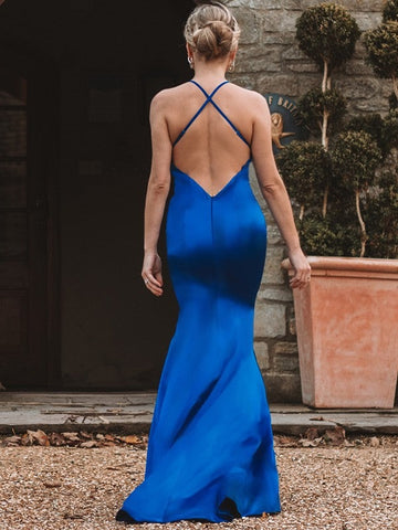 V-Neck Mermaid Prom Gown