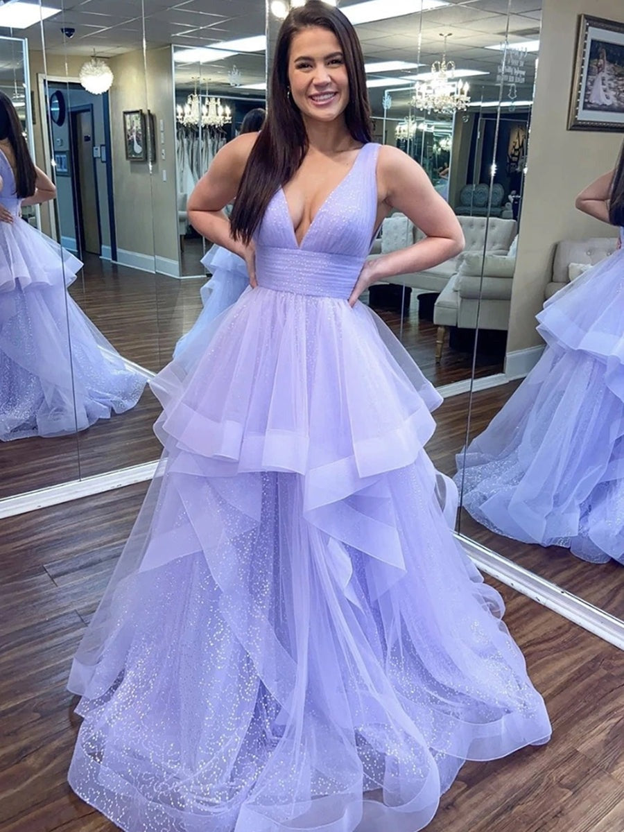 V Neck Long Prom, Formal, Evening Dresses