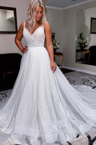 Shiny Backless Long Tulle Prom Dress ,Evening dress