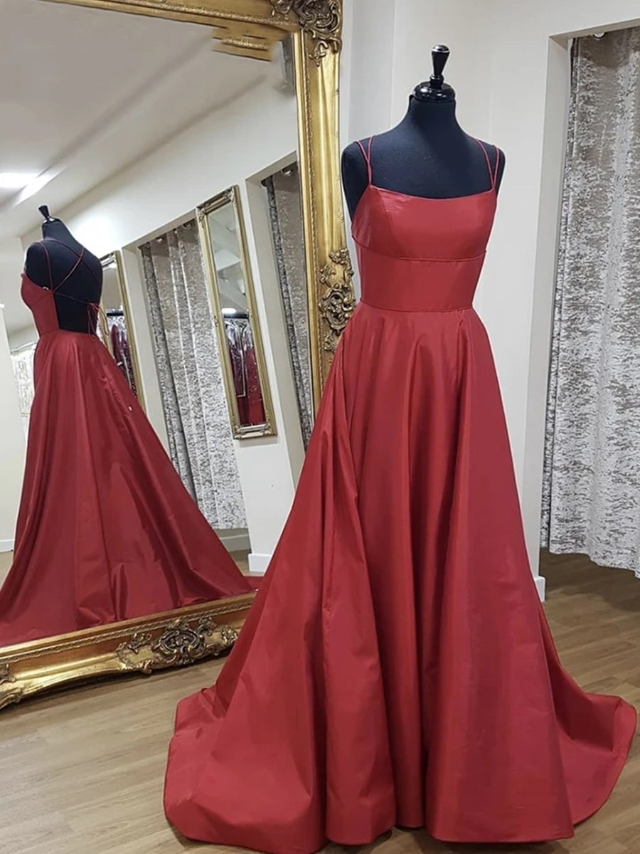 A Line Backless  Long Prom, Formal Graduation Evening Dresses