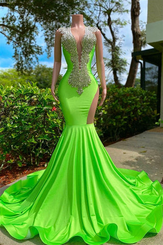 Mermaid Sleeveless Prom Dress with Intricate Cut-Out Details