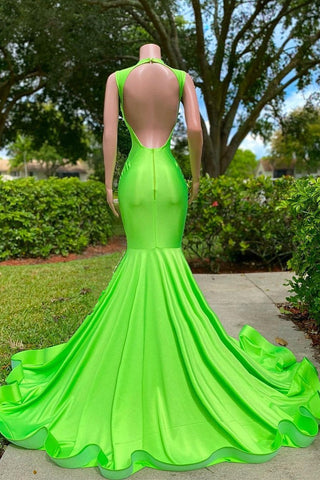 Mermaid Sleeveless Prom Dress with Intricate Cut-Out Details