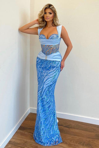 Mermaid Prom Dress with Wide Straps