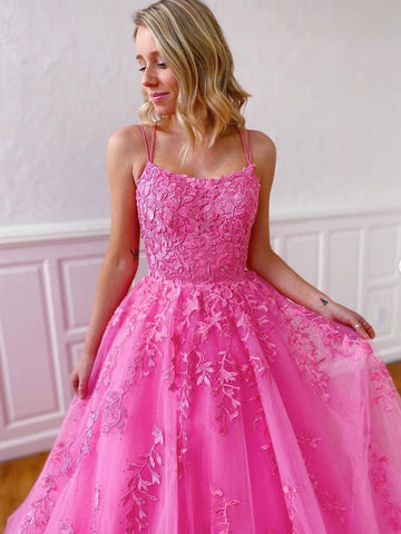 Stylish Backless  Lace Long Prom, Formal Graduation Evening Dresses