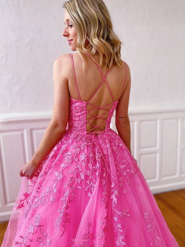 Stylish Backless  Lace Long Prom, Formal Graduation Evening Dresses