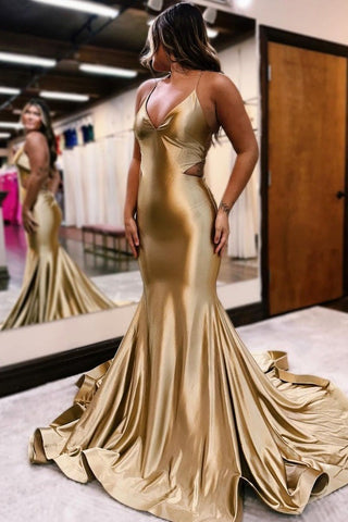 Mermaid V Neck Prom Gown with a Touch of Glamour